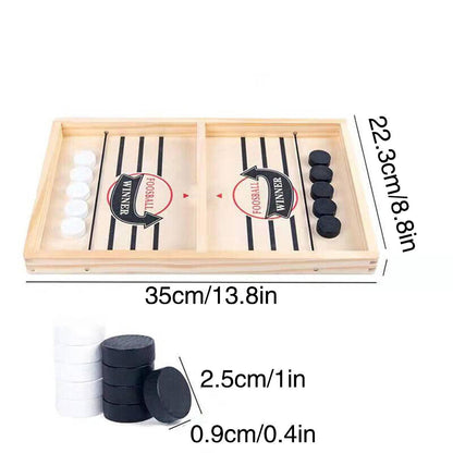 Fast Sling Puck Table Hockey Game Board for Family Party 2 Player Toy Set - L (54X29.5CM)