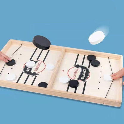 Fast Sling Puck Table Hockey Game Board for Family Party 2 Player Toy Set - L (54X29.5CM)