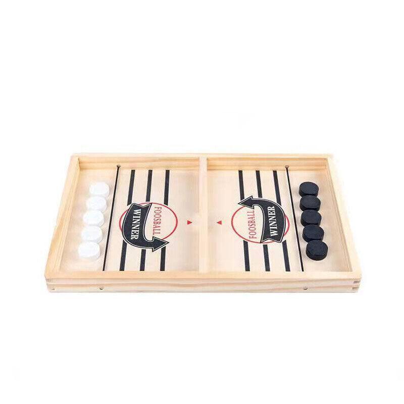 Fast Sling Puck Table Hockey Game Board for Family Party 2 Player Toy Set - L (54X29.5CM)