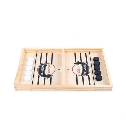 Fast Sling Puck Table Hockey Game Board for Family Party 2 Player Toy Set - L (54X29.5CM)
