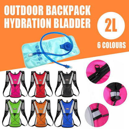 Hiking Camping Cycling Running Hydration Pack Backpack Bag + 2L Water Bladder Au - Pink