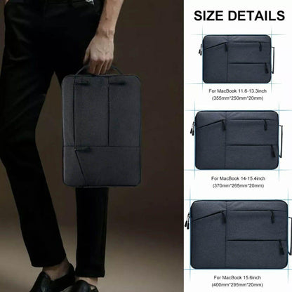 Laptop Sleeve Travel Bag Carry Case For Macbook Air Pro 15.6" - Dark Grey
