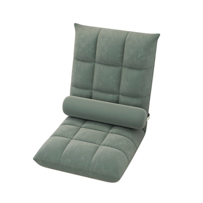 Artiss Floor Lounge Sofa Bed Chair with Lumbar Pillow Folding Adjustable Cushion - Cyan