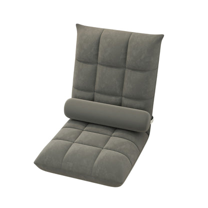 Artiss Floor Lounge Sofa Bed Chair with Lumbar Pillow Folding Adjustable Cushion - Cyan