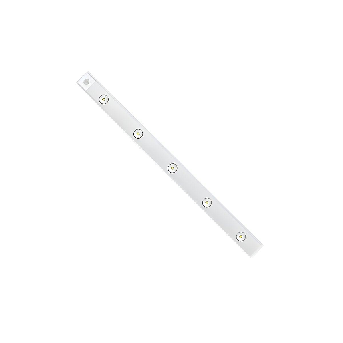 Ultra-Thin Intelligent LED Motion-Sensing Light Bar Rechargeable Strip Lamp - Remote Control Model - White 60cm