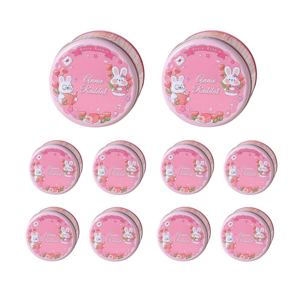 10PCS Cookie Tin Box Metal Biscuit Gift Box Candy Packaging Dragon Year Baking - Bread Bear (bump)
