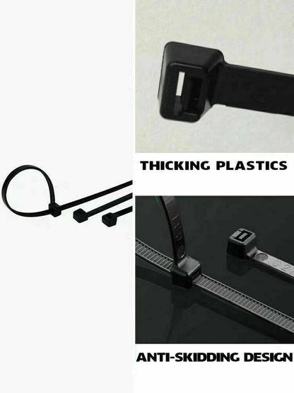 50X Cable Ties Zip Ties Nylon Uv Stabilised Black Cable Tie - 10*1020mm White