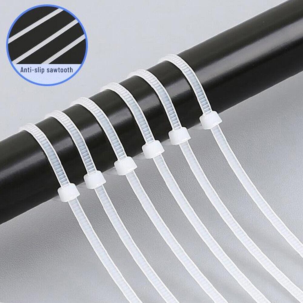 100X Cable Ties Zip Ties Nylon UV Stabilised Bulk White Cable Ties - 10*1200mm White