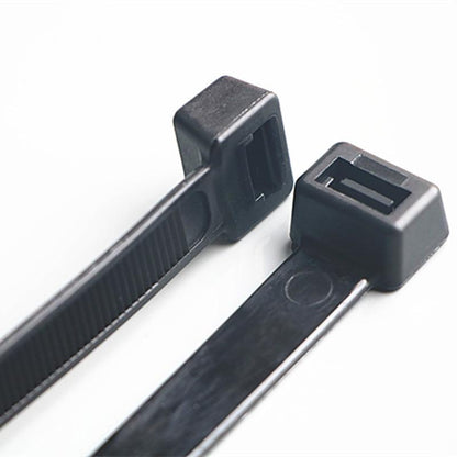 250X Cable Ties Zip Ties Nylon UV Stabilised Black Cable Tie - 7.2*300mm