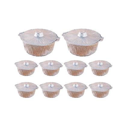 10PCS Duty Aluminum Foil Pots for Hotpot Camping Picnic Tinfoil field cutlery - 4000ml