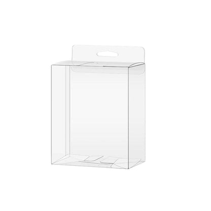 50pcs Transparent Gift Boxes with Hooks Clear Packaging Storage Containers - 9x5x12cm