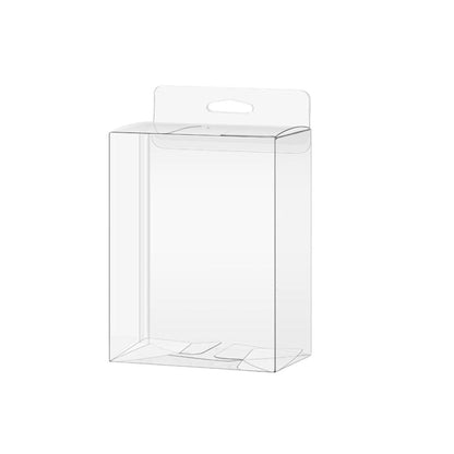 50pcs Transparent Gift Boxes with Hooks Clear Packaging Storage Containers - 9x5x12cm