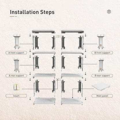 4/5Tier Shoe Rack Organizer Shelf Space Saving Storage Stand For Entryway Home - 5-Tier