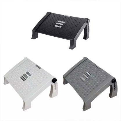 1PC Adjustable Office Foot Rest Pedal Stool Sofa Leg Support for Home or Desk Use - Black