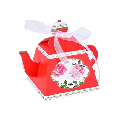50Pcs Teapot Candy Boxes Wedding Favor Gift Packaging Tea Party Decorations - Pink
