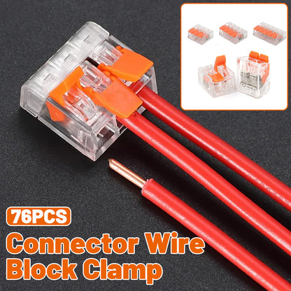 76pcs Terminal Blocks Home Decoration Wire Connectors Branch Terminal Blocks