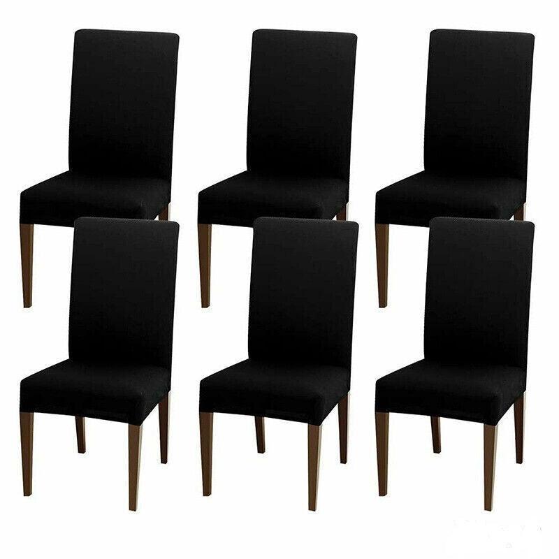 6X Stretch Chair Cover Seat Covers Spandex Washable Banquet Wedding Party Decora - Brown