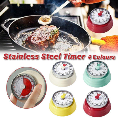 60 Minutes Visual Analog Timer Countdown Clock Time Management Kitchen Tool - Green