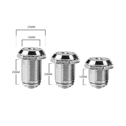 1/5/10pcs File Cabinet Drawer Milk Box Swivel Lock Small Round Security Lock - 20mm-10PCS