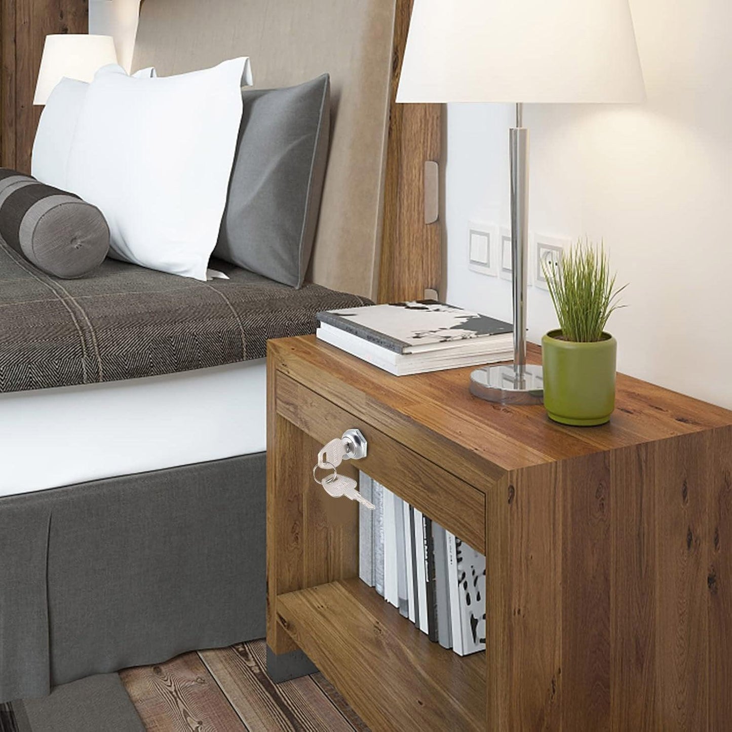 1/5/10pcs File Cabinet Drawer Milk Box Swivel Lock Small Round Security Lock - 20mm-10PCS