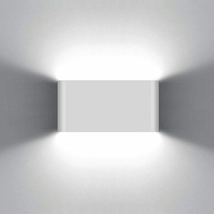 LED Wall Light IP65 Waterproof Modern Up Down Outdoor Indoor Sconce Lamp - Wall Light-Black-Cool