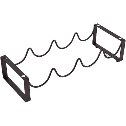 Iron Wine Rack Bottle Holder Metal Display Stand Tabletop Decorative Storage - Brown