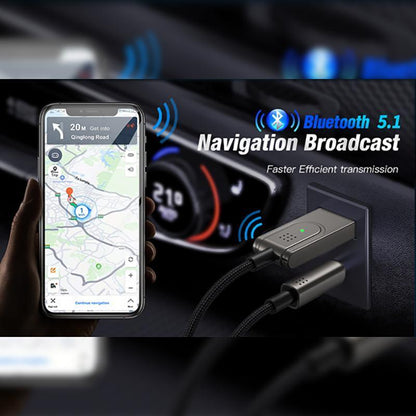 Wireless Bluetooth 5.0 Receiver Dongle Car Aux 3.5Mm Adapter Cable