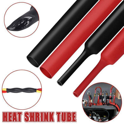 Grade Marine Heat Shrink Tubing 3:1 Wire Sleeve Glue Inside Fast Wrap Insulation Black 3M - 25.4mm*3M