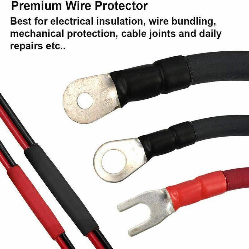 Grade Marine Heat Shrink Tubing 3:1 Wire Sleeve Glue Inside Fast Wrap Insulation Black 3M - 25.4mm*3M