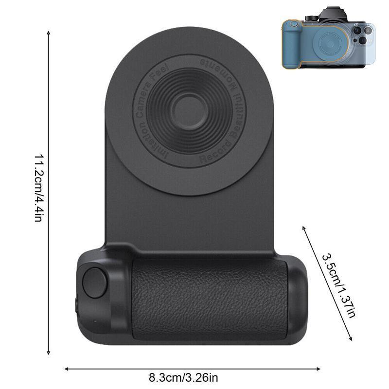 Bluetooth Camera Grip Handle for Phone Photography Bracket - Black