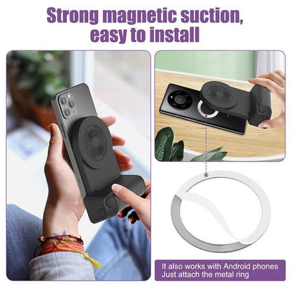 Bluetooth Camera Grip Handle for Phone Photography Bracket - Black