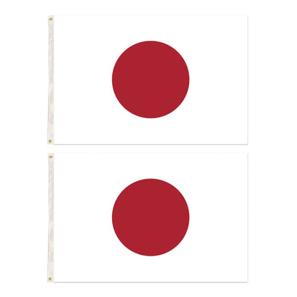 2x Japan Country Flags Japanese Heavy Duty - 150cm x 90cm