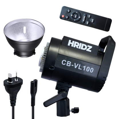 HRIDZ CB-VL100 100W Battery-Operated Bi-Colour Dimmable LED Video Light Outdoor Cob