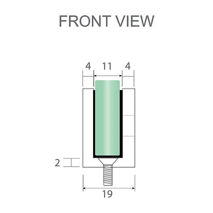 120x80cm Corner Frameless Shower Screen with Nickel Brackets and SS Hinges, Round Handle