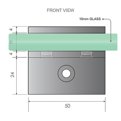 120x70cm Corner Frameless Shower Screen with Gunmetal Brackets and Brass Hinges, Round Handle