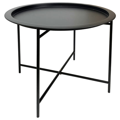 Round Lipped Cross Frame Side Table 47cm