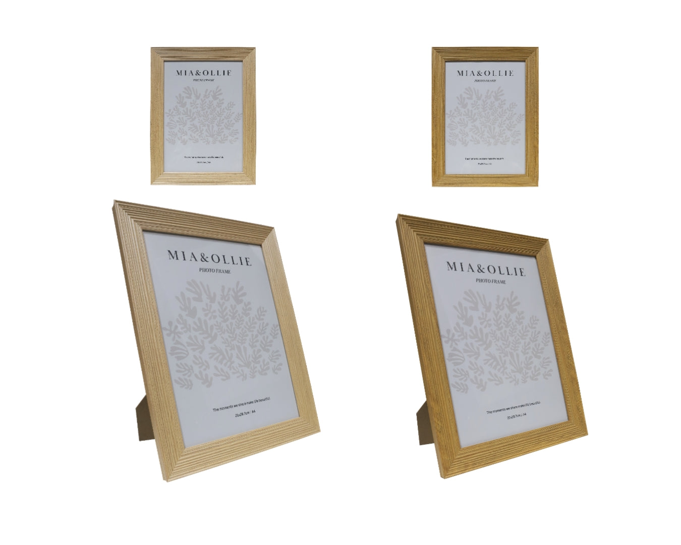 Set 2 Photo Frame Oak 'A4 Size' Assort 21x29cm