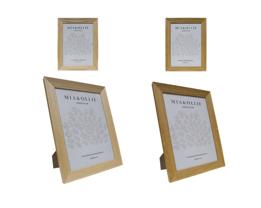 Set 2 Photo Frame Oak 'A4 Size' Assort 21x29cm