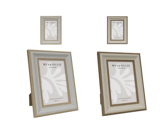 Set 2 Photo Frame Sandy '4X6in' Assort 15cm