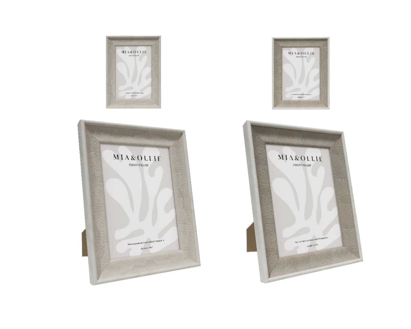 Set 2 Photo Frame Cassie '5x7in Assort 18cm"