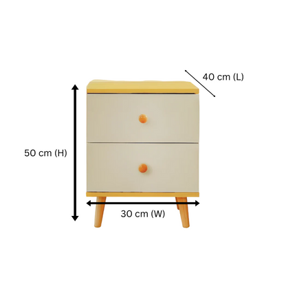 NNECN 5 Layer White Drawer Chest Storage with Bedside Table