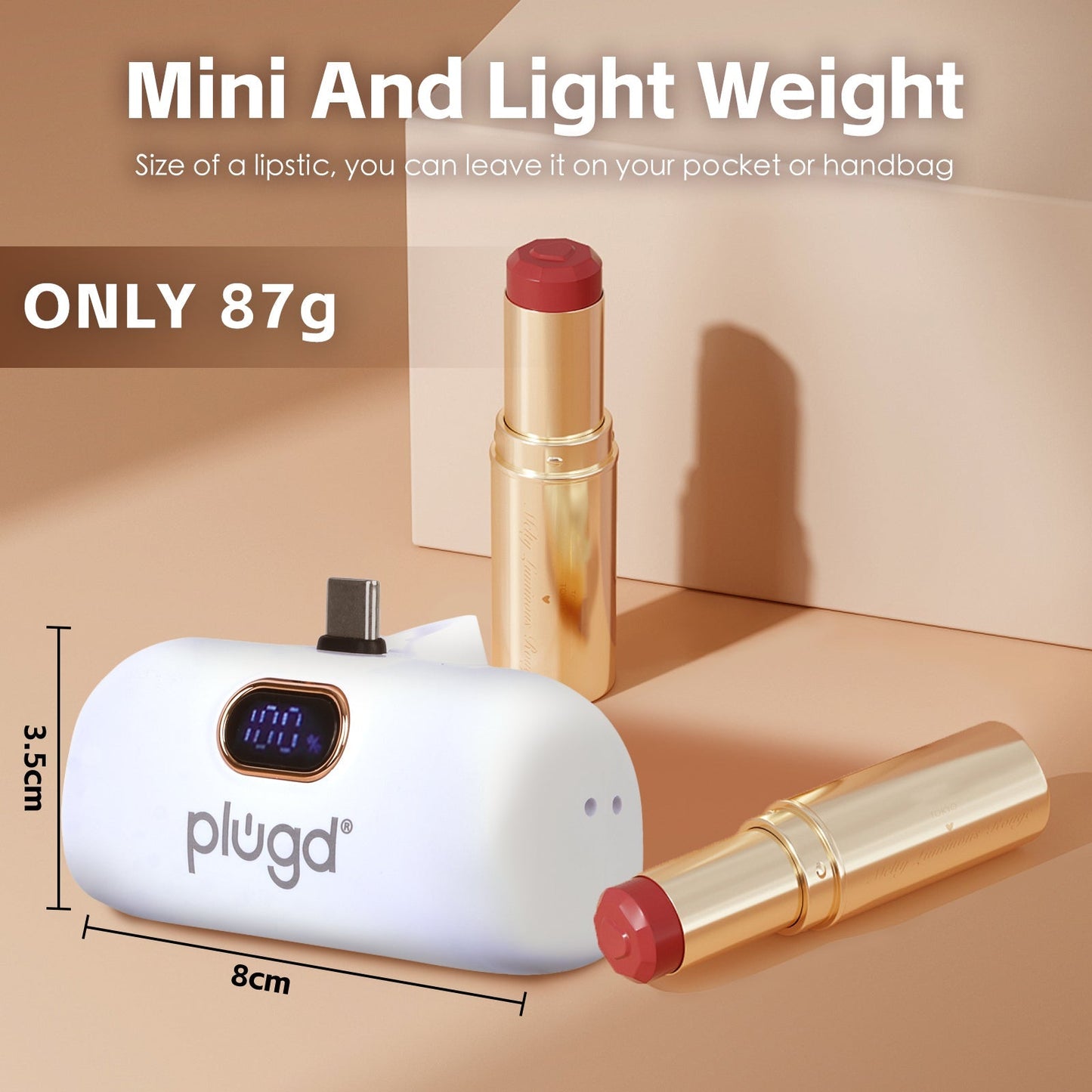 5000mAh 18.5W Mini USB-C Fast Charge Power Bank