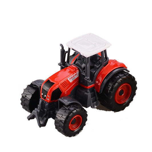3x DIECAST METAL FARM TRACTORS RED YELLOW GREEN