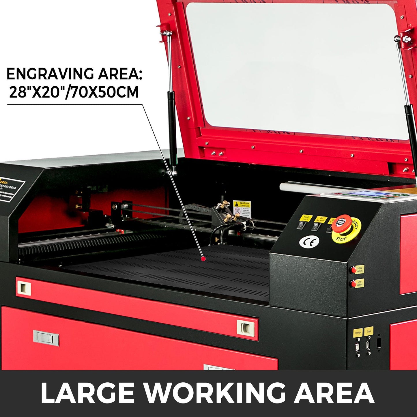 Vevor 80W CO2 Laser  Engraver Engraving Cutting Machine With Color Screen 700*500mm