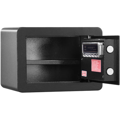 VEVOR Safe, 0.5 Cubic Feet Home Safe, Steel Security Safe with Digital Keypad and 2 Keys, Wall-Mounted Cabinet Safe Protect Cash, Gold, Jewelry, Documents for Home, Hotel, 350 x 250 x 250 mm