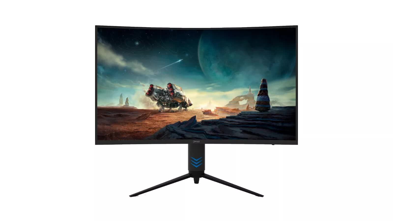 QMAX 27 Gaming Monitor Curved QHD 165Hz 2560*1440p 1ms with Build in Speakers Height Adjustable"