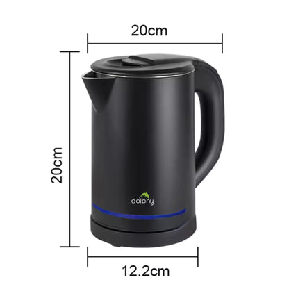 0.8L Electric Kettle Matt Black With Light Design