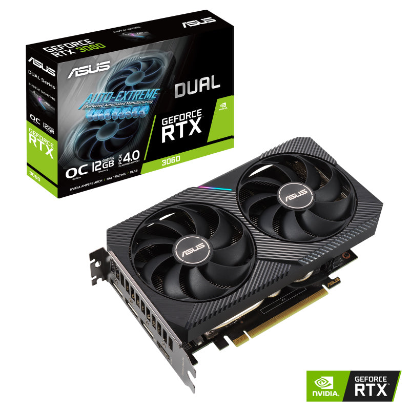 ASUS nVidia Dual GeForce RTX™ 3060 12G OC Edition, 12GB GDDR6, 3584 CUDA
