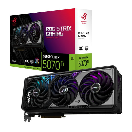 ASUS nVidia GeForce ROG STRIX RTX5070TI OC 16G GAMING, GDDR7, 8960 CUDA, 850W
