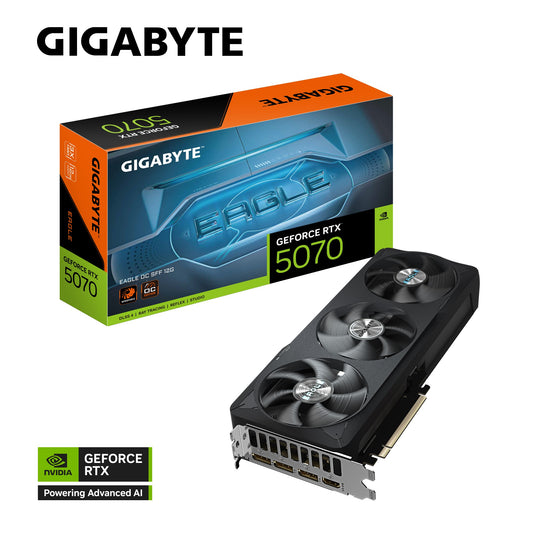 Gigabyte GeForce RTXâ„¢ 5070 EAGLE OC SFF 12G, 2587 MHz, CUDA  6144, 28 Gbps, GDDR7, 192 bit, PCI-E 5.0, PSU 750W, DisplayPort 2.1b *3 HDMI 2.1b *1